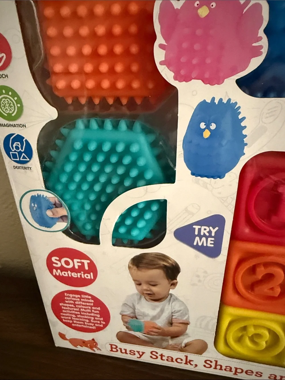 Busy Stack Shapes and Squishy Friends - Colorful Kids Toy Set